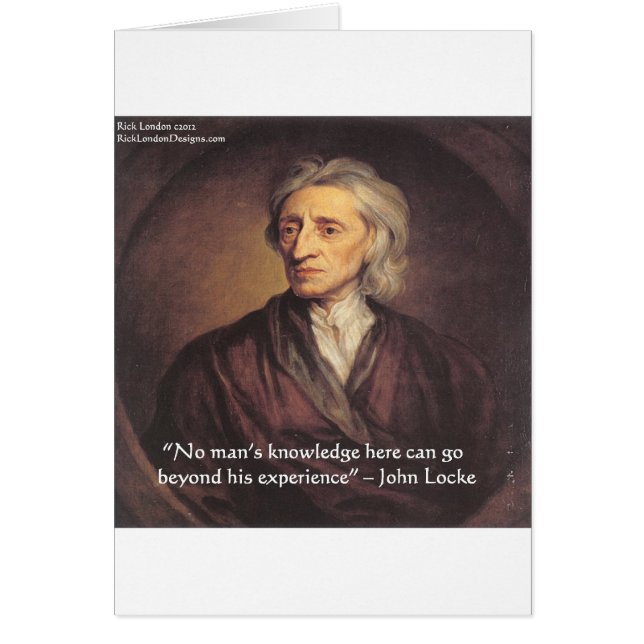 John Locke Knowledge/Experience Quote (Vorne)