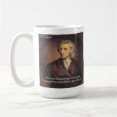 John Locke Knowledge/Experience Quote Kaffeetasse (Links)