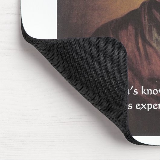 John Locke Knowledge/Experience Quote Mousepad (Ecke)