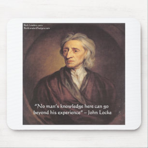 John Locke Knowledge/Experience Quote Mousepad