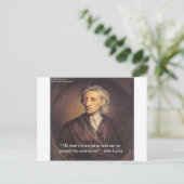 John Locke Knowledge/Experience Quote Postkarte (Stehend Vorderseite)