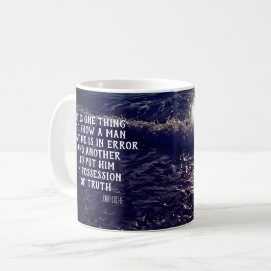 John Locke Philosophy Quote Kaffeetasse (Vorderseite Links)