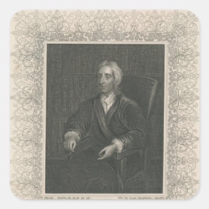 John Locke Quadratischer Aufkleber