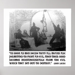 John Locke-Zitat auf den Enden und den Poster