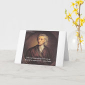 John Locke Zitat über Wissen/Erfahrung Karte (Gelbe Blume)