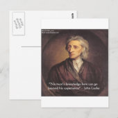 John Locke Zitat über Wissen/Erfahrung Postkarte (Vorne/Hinten)
