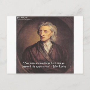 John Locke Zitat über Wissen/Erfahrung Postkarte