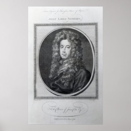 John, Lord Somers, eingraviert von John Golder, 17 Poster (Vorne)