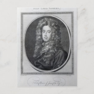 John, Lord Somers, eingraviert von John Golder, 17 Postkarte