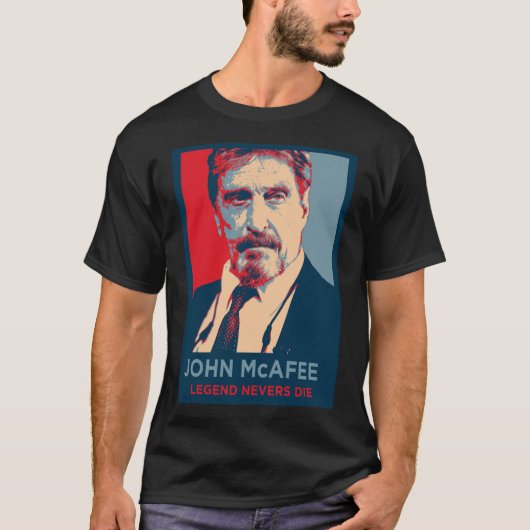 JOHN MCAFEE LEGEND NEVERS DIE Retro Classic T-Shir T-Shirt (Vorderseite)