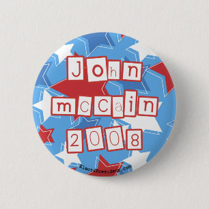 John McCain 2008 Knopf Button