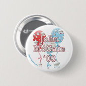 John McCain-Knopf Button (Vorne & Hinten)