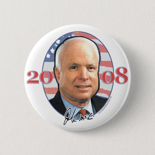 John McCain-Porträt-Knopf Button (Vorderseite)