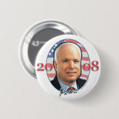 John McCain-Porträt-Knopf Button (Vorne & Hinten)
