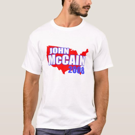John McCain roter Amerika T - Shirt 2008 (Vorderseite)