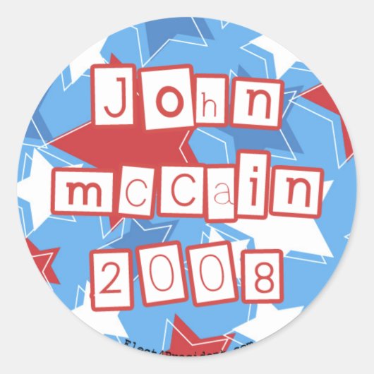 John Mccain Stickers (Vorderseite)