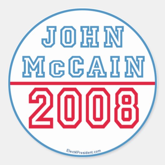 John Mccain Stickers (Vorderseite)