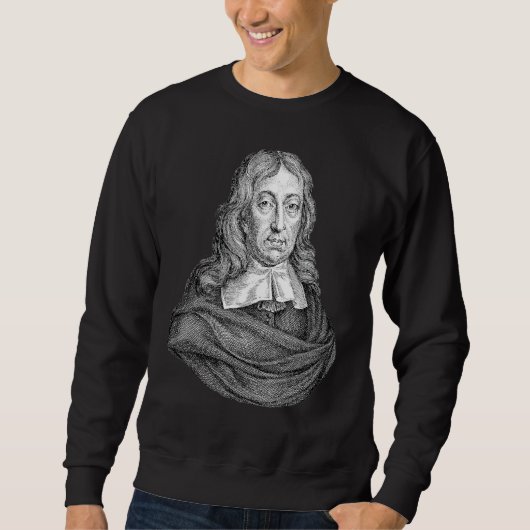 John Milton Portrait Line Art Author Writer Sweatshirt (Vorderseite)