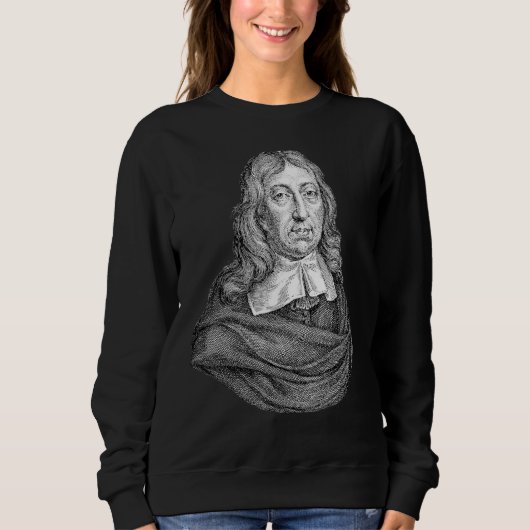 John Milton Portrait Line Art Author Writer Sweatshirt (Vorderseite)