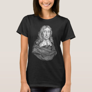 John Milton Porträt Linienkunst Autor Schriftstell T-Shirt