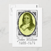 John Milton Postkarte (Vorne/Hinten)
