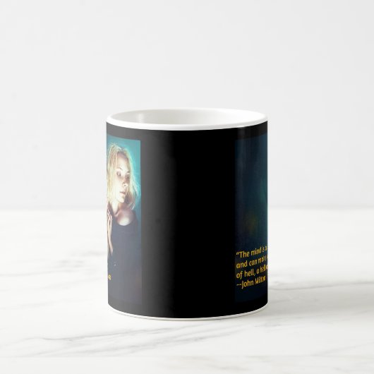 John Milton Quote Kaffeetasse (Mittel)