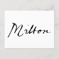 John Milton Unterschrift