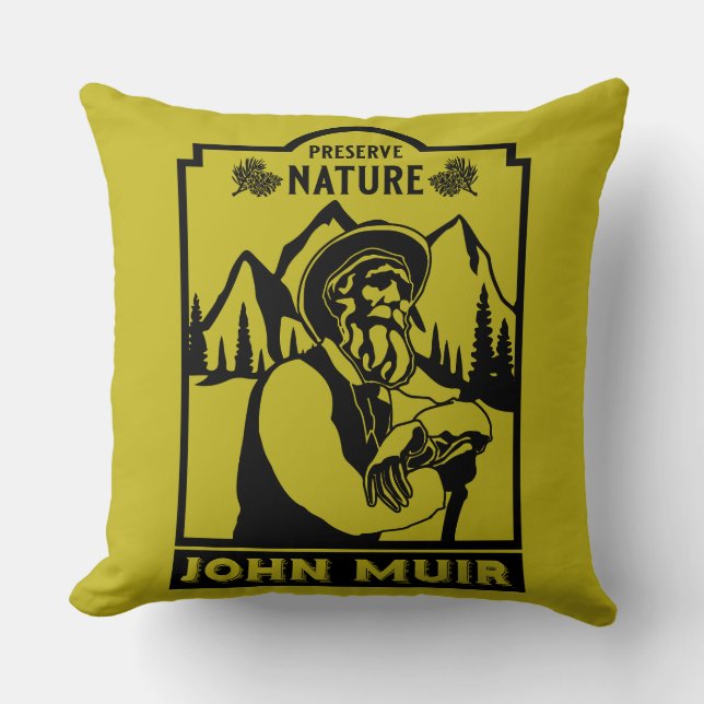 John Muir American Conservator Kissen (Vorderseite)