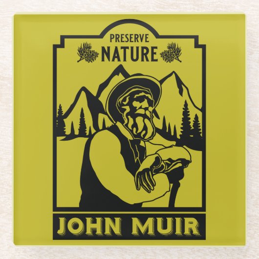 John Muir Day Glasuntersetzer (Vorderseite)