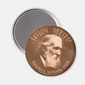 John Muir Magnet 1 Round (Vorderseite/Rückseite)