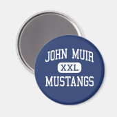 John Muir - Mustangs - High - Pasadena California Magnet (Vorderseite/Rückseite)