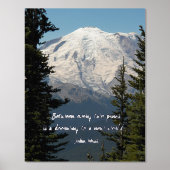 John Muir Nature Quote Landschaftlich Mount Rainie Foliendrucke (Vorderseite)