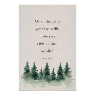 John Muir Nature Zitat - Inspiration Wall Art Poster