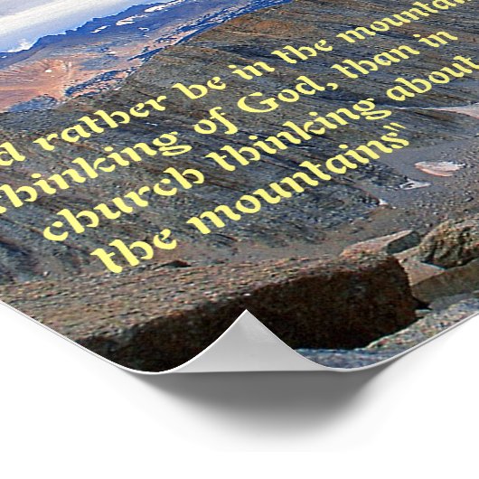 John Muir Quotation Poster (Ecke)