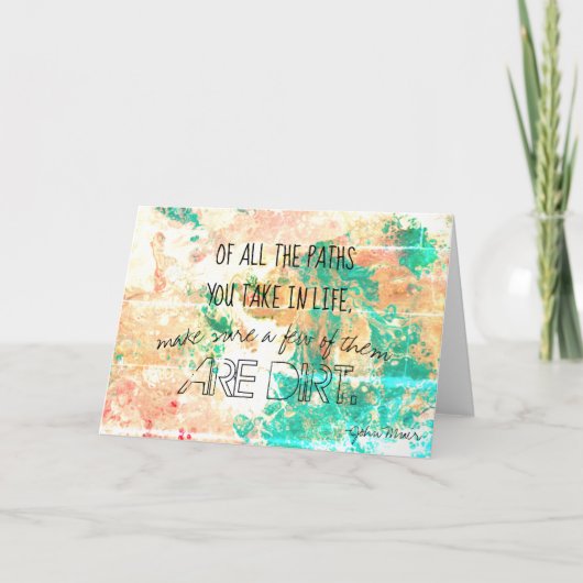 John Muir quote card Karte (Vorderseite)