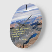 John Muir Quote Large Clock Große Wanduhr (Winkel)