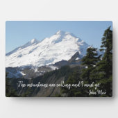 John Muir Quote Mountain Foto Fotoplatte (Vorderseite)
