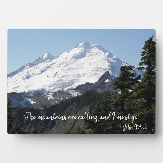 John Muir Quote Mountain Foto Fotoplatte (Vorderseite)