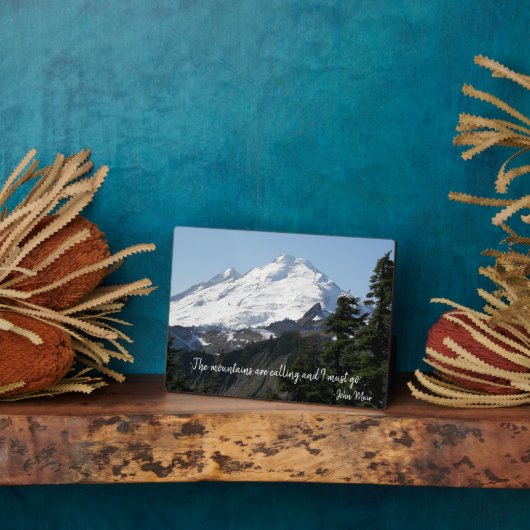 John Muir Quote Mountain Foto Fotoplatte (Seite)