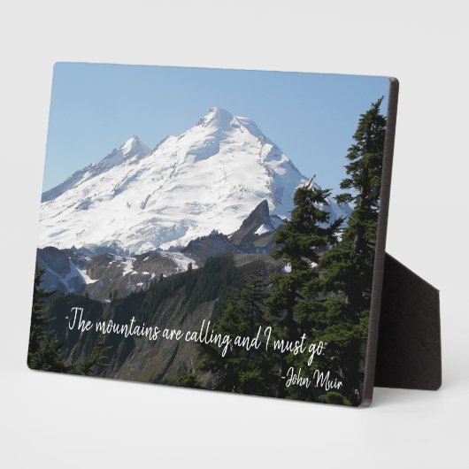 John Muir Quote Mountain Foto Fotoplatte (Seite)