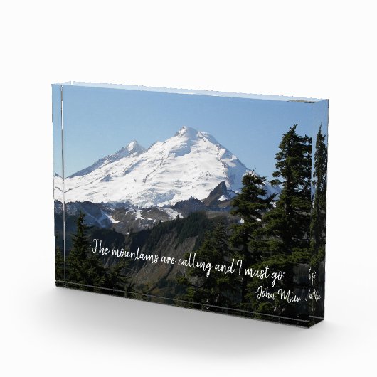 John Muir Quote Mountain Fotoblock (Rechts)