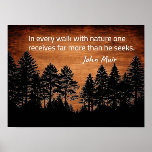 John Muir quote Poster (Vorne)