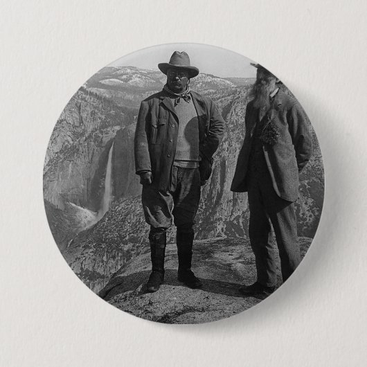 John Muir Teddy Roosevelt Yosemite Nationalpark Button (Vorderseite)