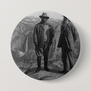 John Muir Teddy Roosevelt Yosemite Nationalpark Button