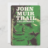 John Muir Trail California Reiseplakat. (Vorderseite)