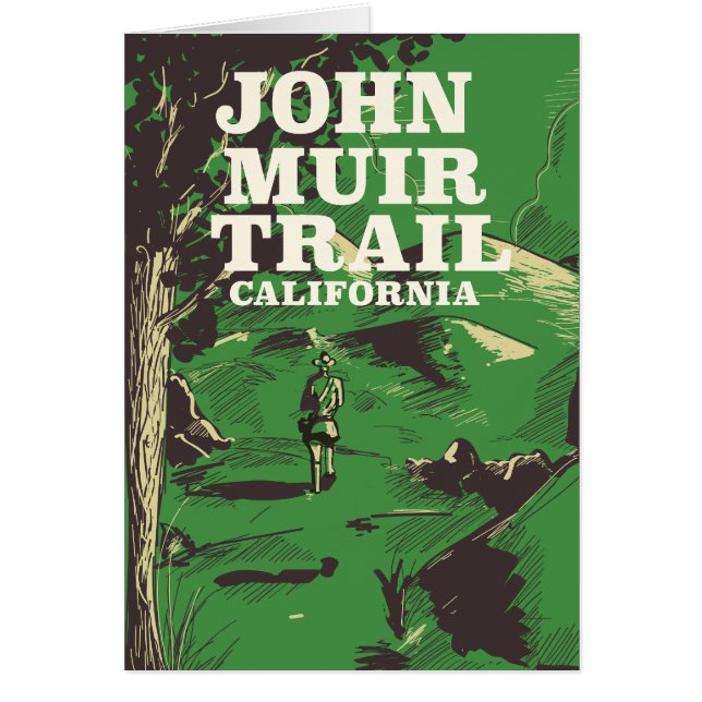 John Muir Trail California Reiseplakat. (Vorne)