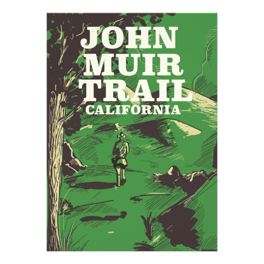 John Muir Trail California Reiseplakat. Fotodruck (Vorne)