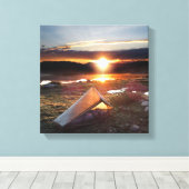 John Muir Trail Camp Sunrise - Sierra Nevada Leinwanddruck (Insitu (Holzboden))