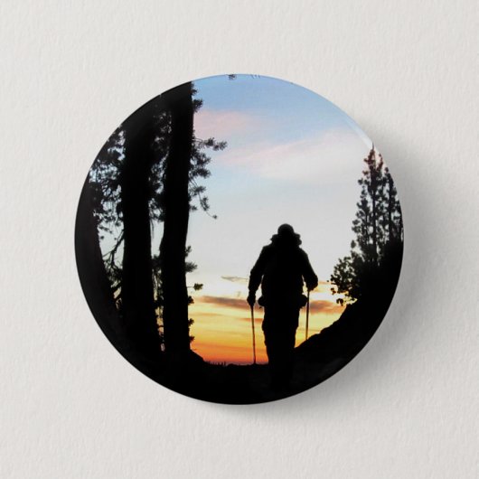John Muir Trail Hiker 2 - Sierra Nevada Button (Vorderseite)