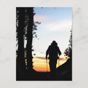 John Muir Trail Hiker 2 - Sierra Nevada Postkarte